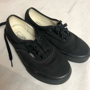 Size 6 Womens Black Vans Shoes Sneakers
